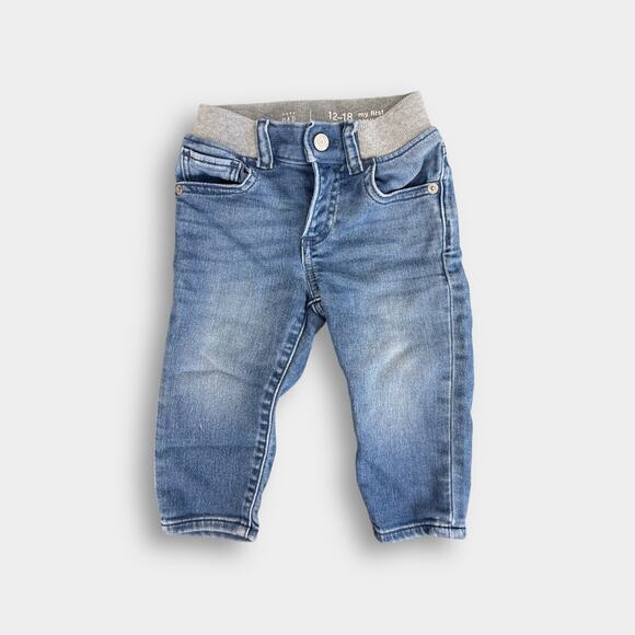 Baby Gap My First Easy Slim Jeans Medium Seattle Indigo Wash 12-18 Months - Picture 1 of 5